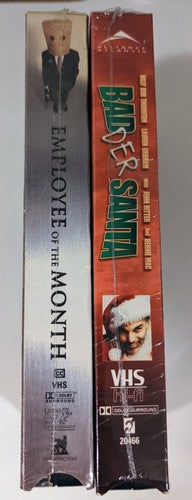 Badder Bad Santa & Employee of the Month VHS RARE Late Release + VHS PROTECTORS image 2