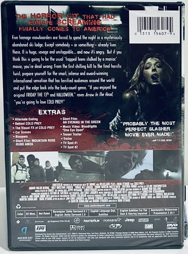 Cold Prey (DVD, 2009) Norwegian Horror Anchor Bay OOP Brand NEW*001 image 1