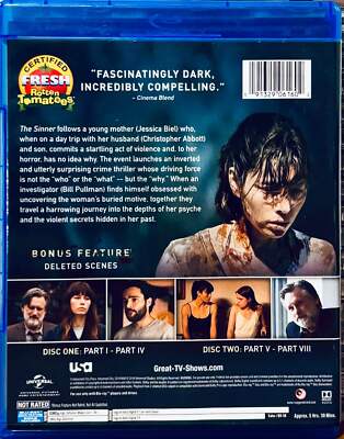 The Sinner Season 1 (Blu-Ray 2017) 2-Disc Set Jessica Biel, Bill Pullman Crime T image 2