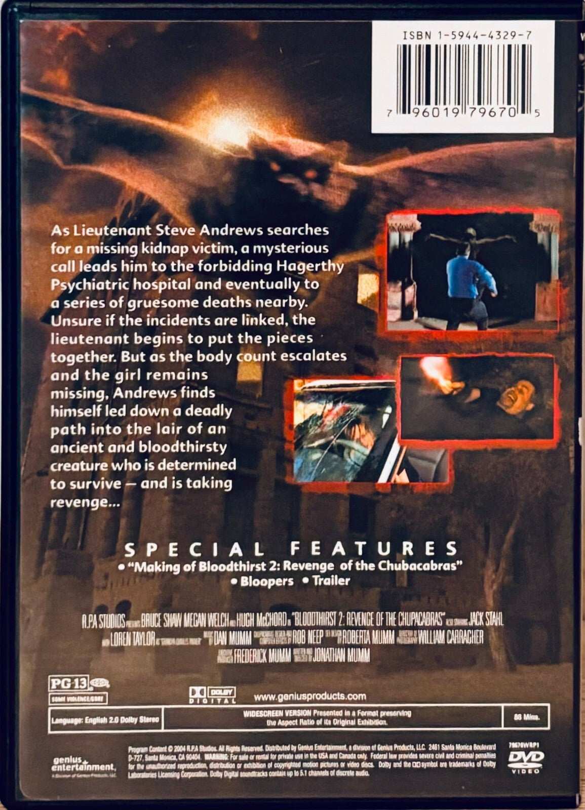 Bloodthirst 2 - Revenge Of The Chupacabras (DVD, 2006) Horror Widescreen *MA1 image 1