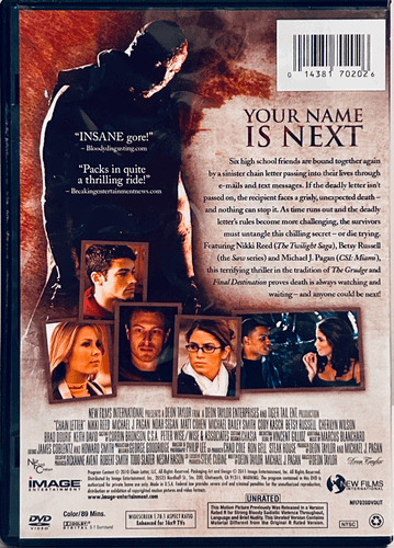 Chain Letter (DVD, 2010)Unrated Horror/Mystery Gore Image Entertainment *001 image 1