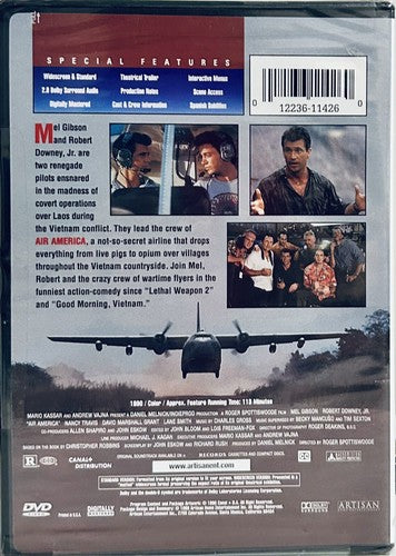 Air America (DVD 1990) Mel Gibson Robert Downey Jr ‧ Comedy/Action Artisan NEW image 1