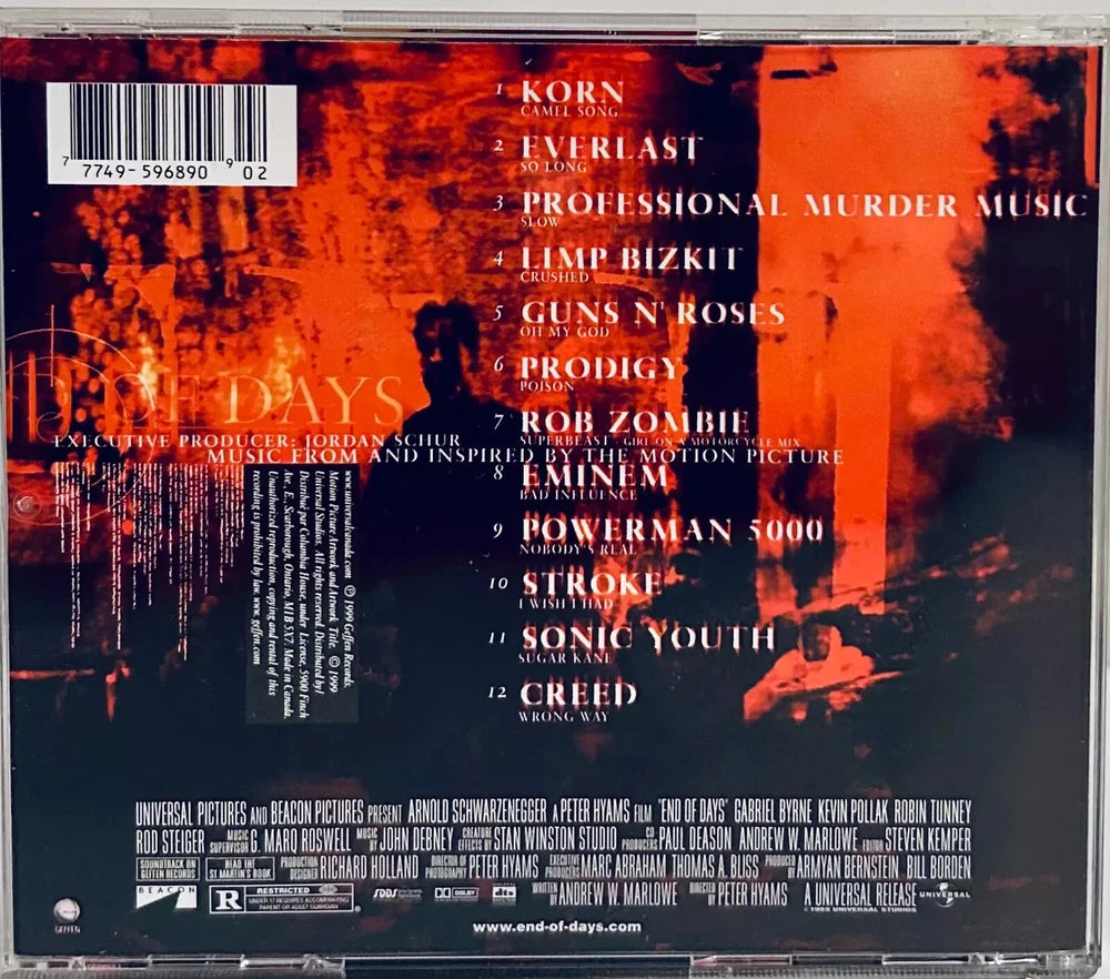 END OF DAYS (CD, 1999) Motion Picture Soundtrack Explicit Content, Universal image 1