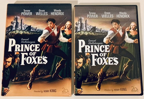 Prince of Foxes (DVD, 2007) w/ Slipcover, Insert & Lobby Cards, Orson Welles OOP image 0