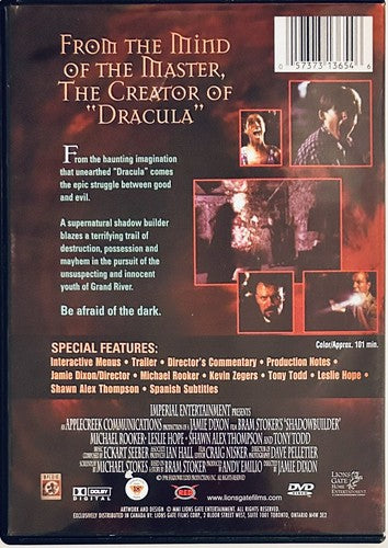 Bram Stoker's Shadowbuilder (DVD, 2002) Horror Lionsgate 1998 OOP *NE1 image 1