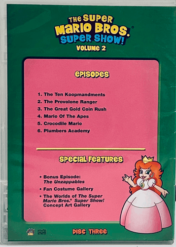 The Super Mario Bros. SUPER SHOW! Volume 2 (DVD) Animation - DISC 3 ONLY *001 image 1