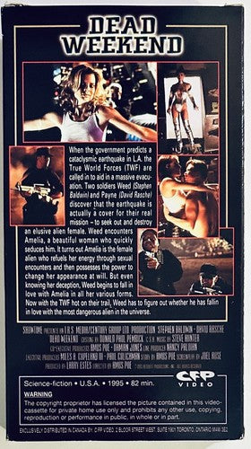 Dead Weekend (VHS, 1995) Sci-fi/Thriller Stephen Baldwin Lionsgate RARE *GR1 image 1