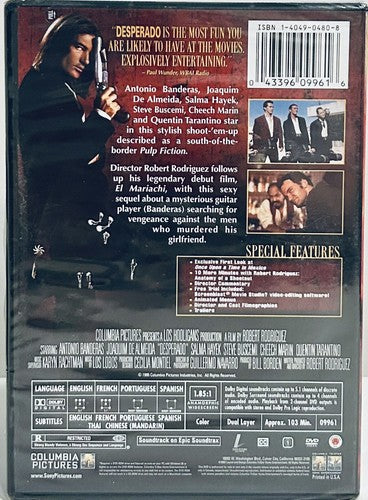 Desperado (DVD, 2003) Special Edition Antonio Banderas 1995 Action/Western NEW image 1