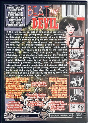 Beat the Devil (DVD, 2004) Humphrey Bogart Adventure B&W 1953 *MN1 image 1