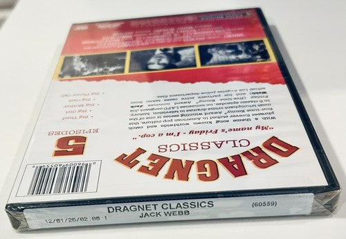 Dragnet Classics (DVD) VOL. 2 Echo Bridge 5 Episodes B&W Brand NEW *A11 image 2