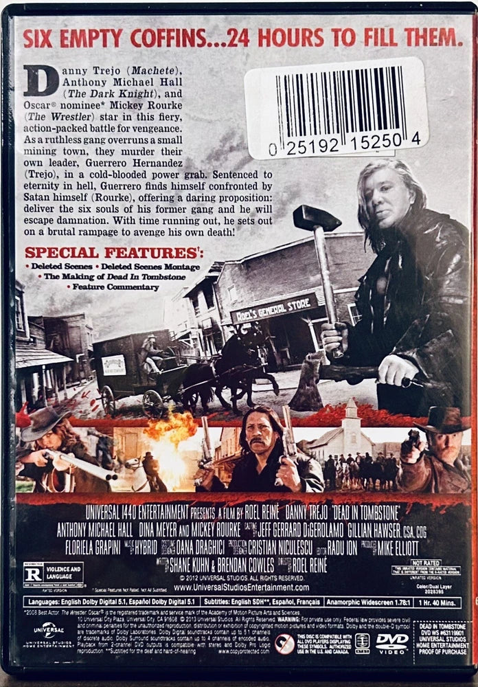 Dead in Tombstone (DVD, 2013) Unrated Universal En/Sp Horror Danny Trejo*MA1 image 2