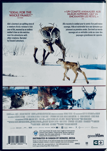 Ailo's Journey (DVD 2018) Documentary/Adventure Donald Sutherland image 1