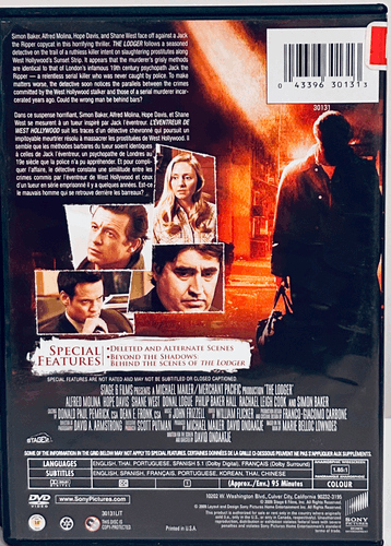 The Lodger (DVD, 2009) Horror/Mystery Sony Pictures Simon Baker *001 image 1