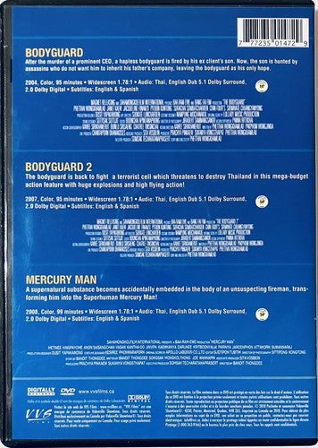 Bodyguard / Bodyguard 2 / Mercury Man 3 DVD Tony Jaa Action Thailand *RG3 image 1