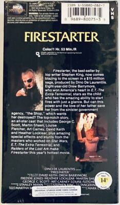 Firestarter (VHS, 1984) Drew Barrymore Horror Studio Stamp RARE Brand NEW*GR1 image 2