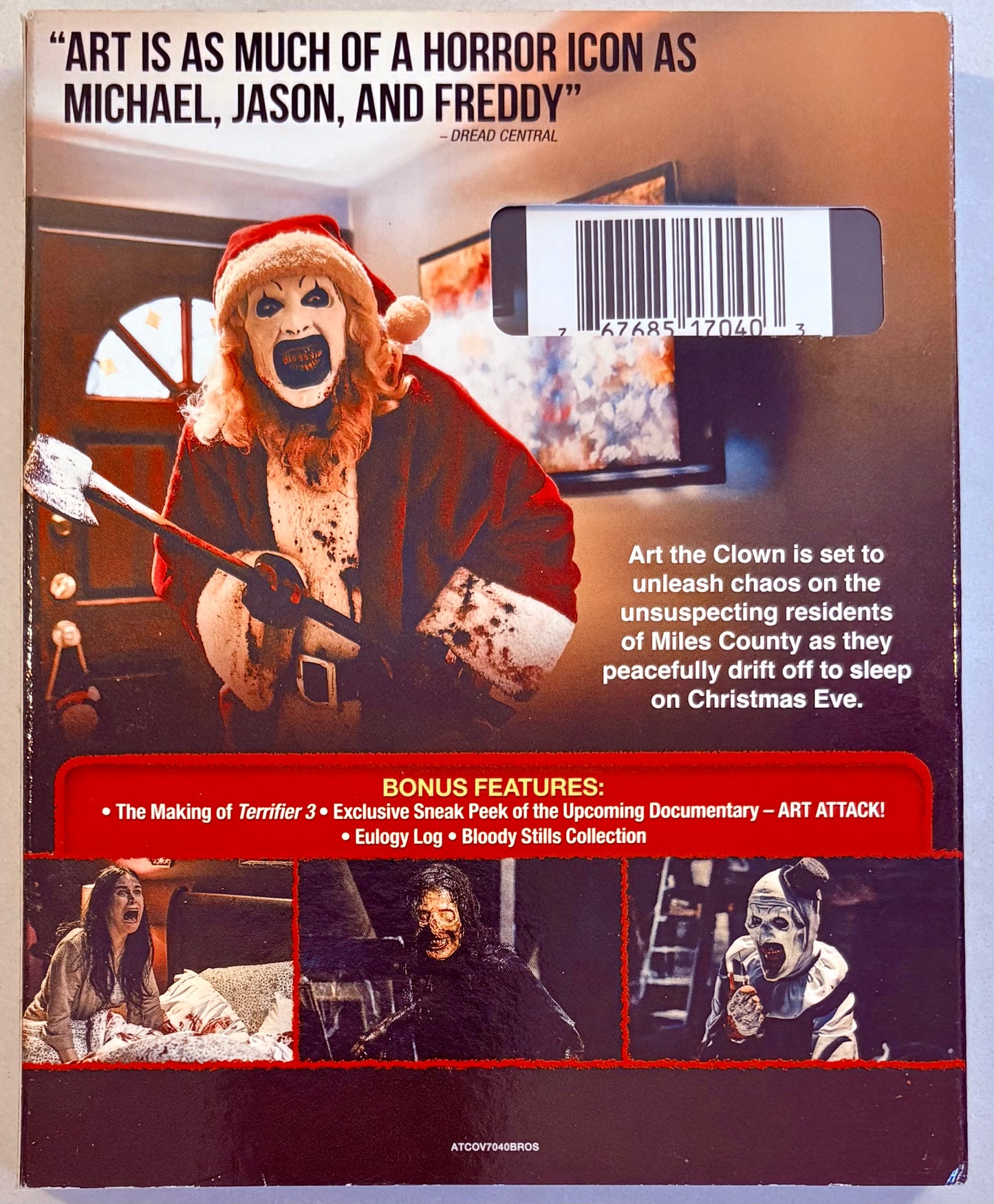 Damien Leone's Terrifier 3 (Blu-ray, 2024) Collector’s Edition w/ Slipcover Christmas Horror/Slasher