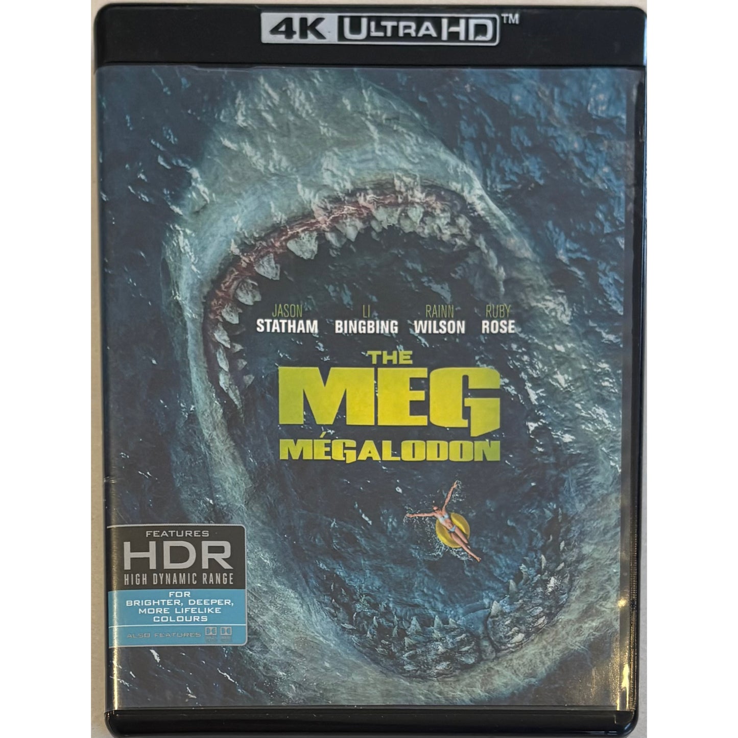 The Meg (4K-UHD, 2018) Sci-Fi, Horror, Adventure Jason Statham Warner Bros