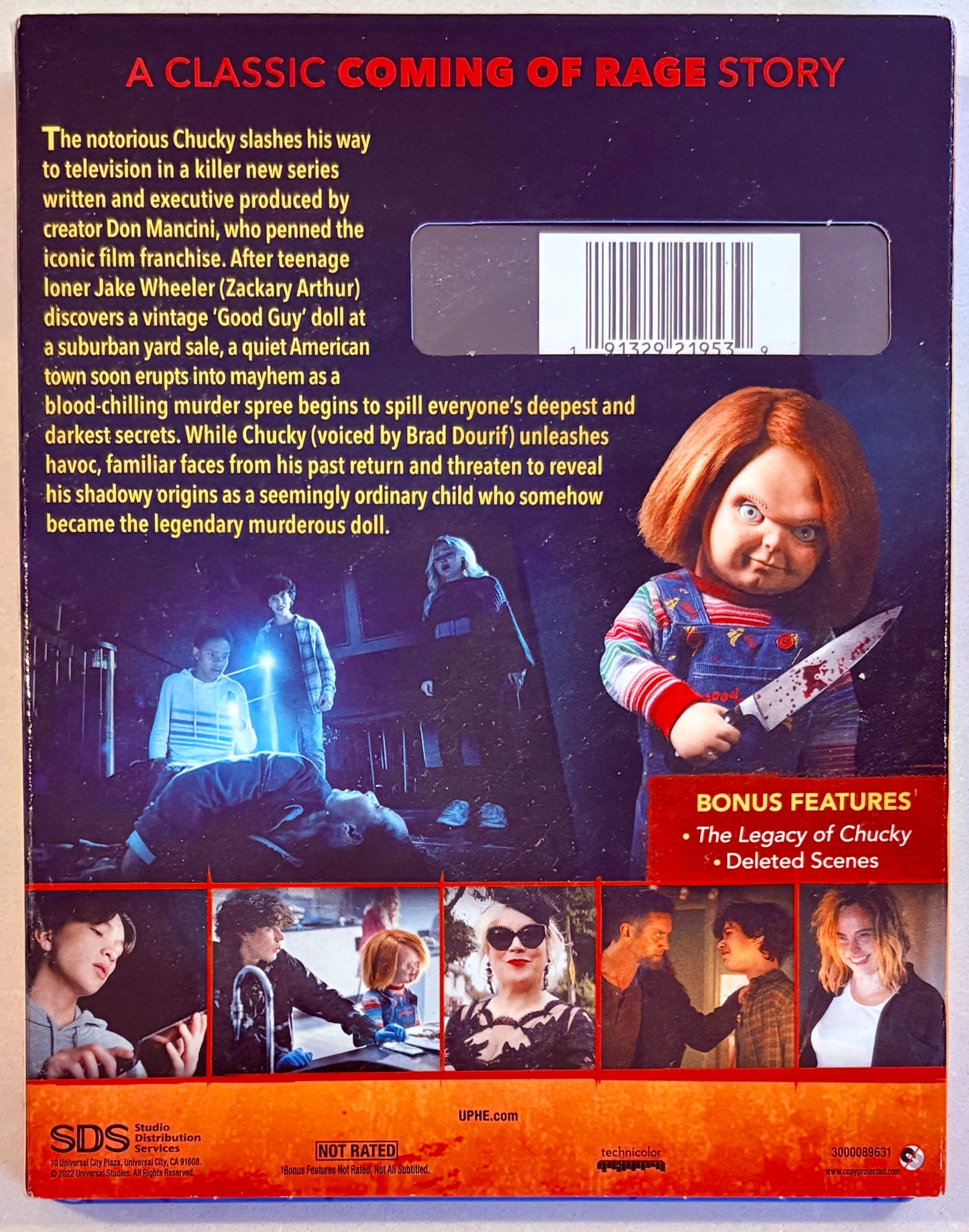 Chucky (Blu-ray) Season One Horror/Comedy w/ Slipcover Jennifer Tilly