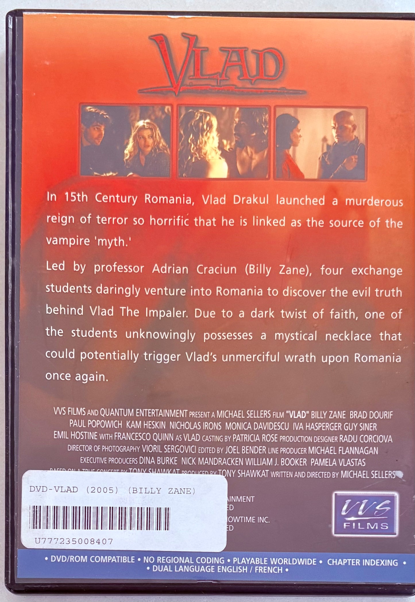 VLAD EVIL NEVER DIES (DVD, 2005) VVS Films Horror En/Fr Region Free