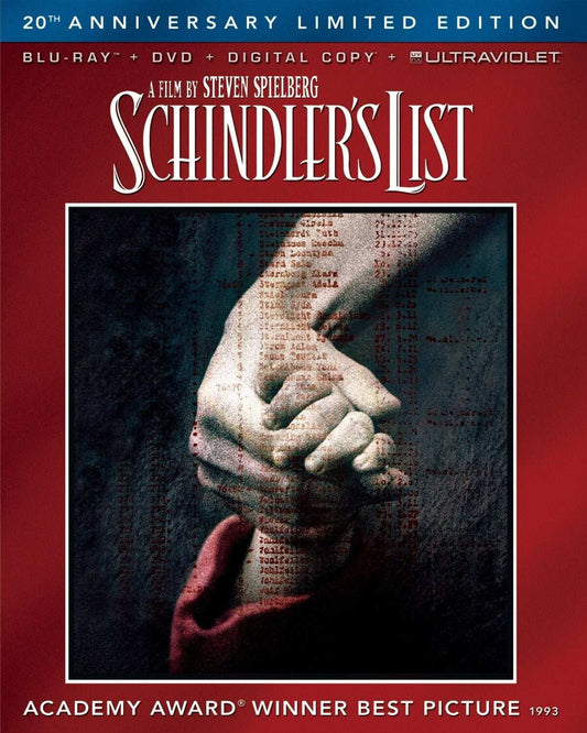Schindler's List Blu-ray ONLY 2013 Steven Spielberg 20th Anniversary w Slipcover image 0