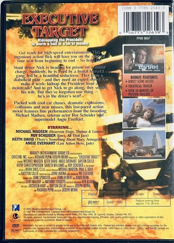 Executive Target (DVD, 1997) w/ Insert Action/Thriller Michael Madsen OOP*GR1 image 1