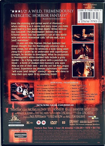 Phantasm (DVD, 1999) w/ Insert Special Edition Horror/Sci-fi Don Coscarelli *GR1 image 2
