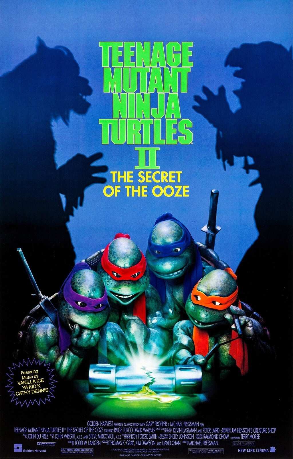 Teenage Mutant Ninja Turtles 2 - The Secret of the Ooze (DVD 1991) Alliance OOP image 0