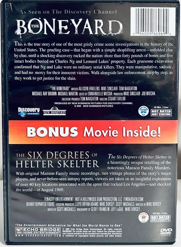 The Boneyard/The Six Degrees of Helter Skelter (DVD, 2009) Documentary  TV*GR1 image 1
