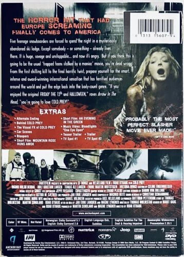 Cold Prey (DVD, 2009) w/ Slipcover/Insert Norwegian Audio ENG Dub Horror OOP*GR1 image 1