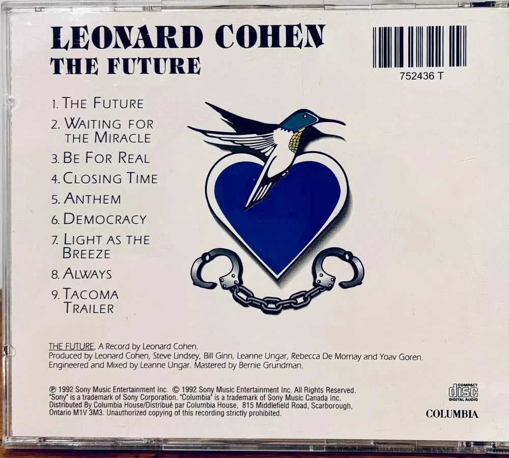 The Future by Leonard Cohen (CD, 1992) Columbia Pop-Rock *BDP image 1