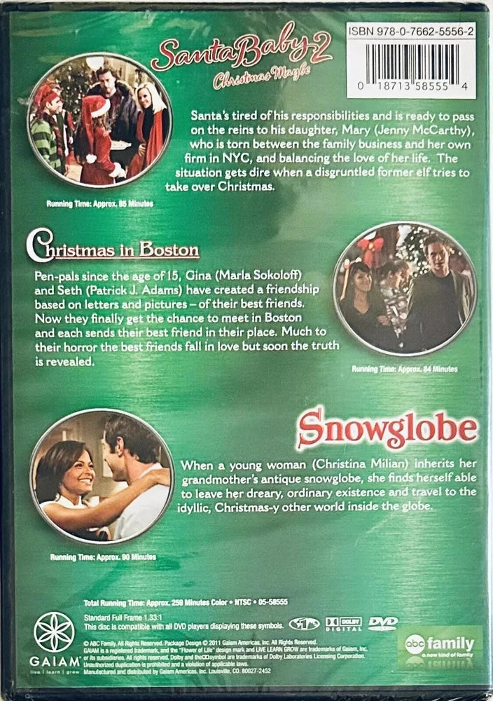 Santa Baby 2, Christmas in Boston, Snowglobe (DVD, 2011) Jenny McCarthy ABC NEW image 1