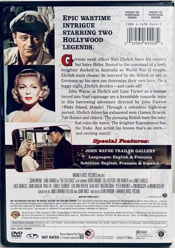 The Sea Chase (DVD, 2005) John Wayne 1955 ‧ War/Adventure Brand NEW*GR1 image 2