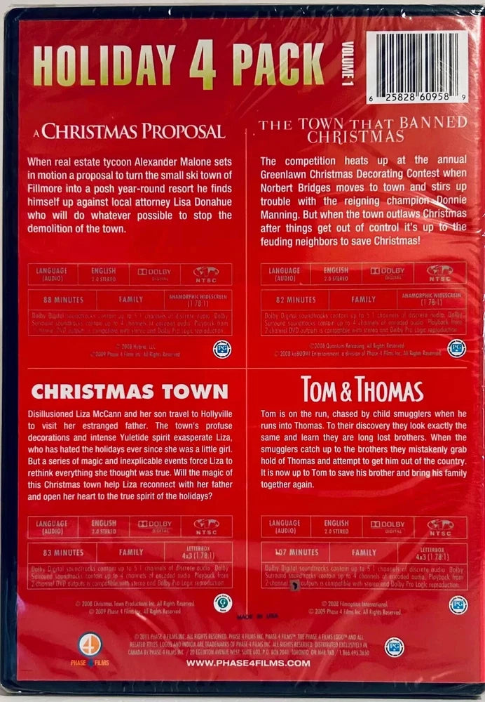 Holiday 4 Pack, Vol. 1 (DVD, 2011) Phase 4 Films Christmas Brand NEW*001 image 2