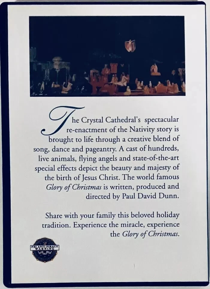 The Glory of Christmas In The Crystal Cathedral Paul David Dunn DVD RARE OOP image 1
