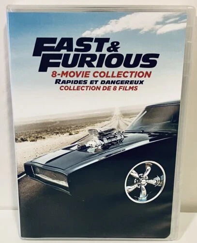 Fast & Furious 8-Movie Collection (DVD, 2017, 9-Disc Set) Bilingual *N23 image 0