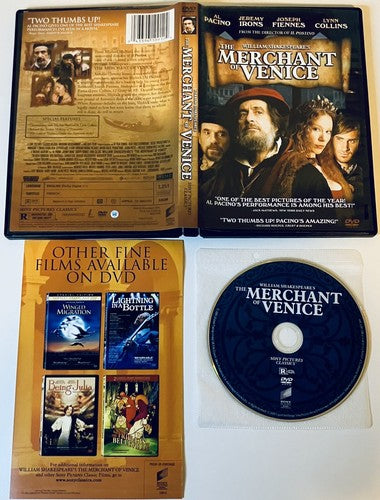The Merchant of Venice (DVD 2004) w/ Insert WIDES Al Pacino Jeremy Irons *WD1 image 0