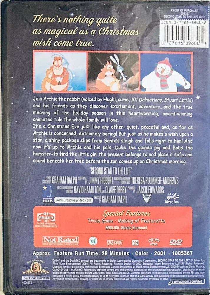 Second Star to the Left: A Christmas Tale (DVD, 2003) OOP Brand NEW *GR1 image 1