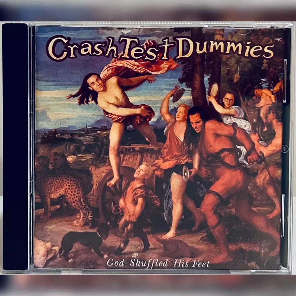 CD case featuring the Crash Test Dummies album, "God Shuffled His Feet".