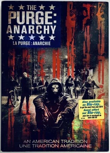 The Purge: Anarchy (DVD, 2014) w/ Slipcover Horror/Action Blumhouse En/Fr *NE1 image 0