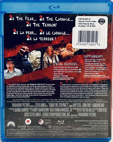 Friday The 13th Part 2 (Blu-Ray) En/Fr 1981, Horror/Slasher Jason Voorhees*LS1 image 1