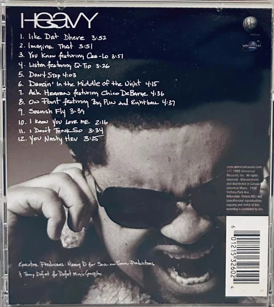 CD case for Heavy D's "Heavy" album.