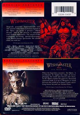 Wishmaster / Wishmaster 2: Evil Never Dies (DVD 1999) VG Horror Artisan OOP *BDP image 1