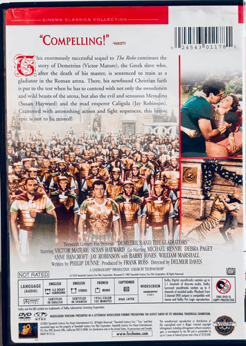 Demetrius and the Gladiators (DVD 2006) Widescreen En/Fr Fox Action/History 1954 image 1