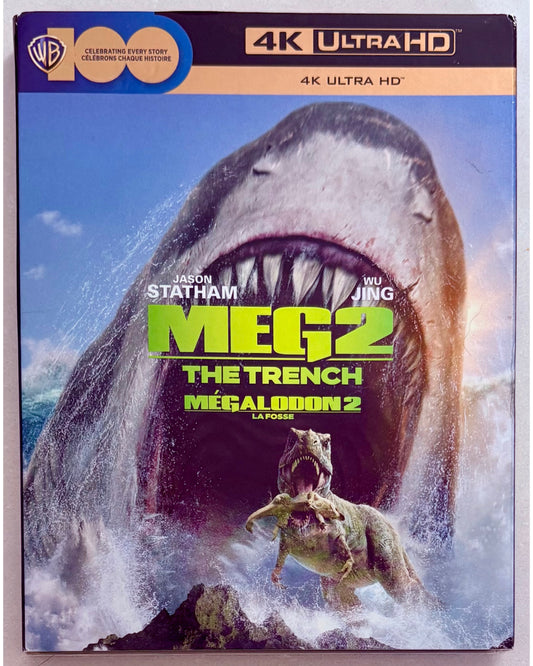 Meg 2 The Trench (4K-UHD, 2023) w/ Slipcover Sci-Fi/Horror Jason Statham WB En/Fr/Sp